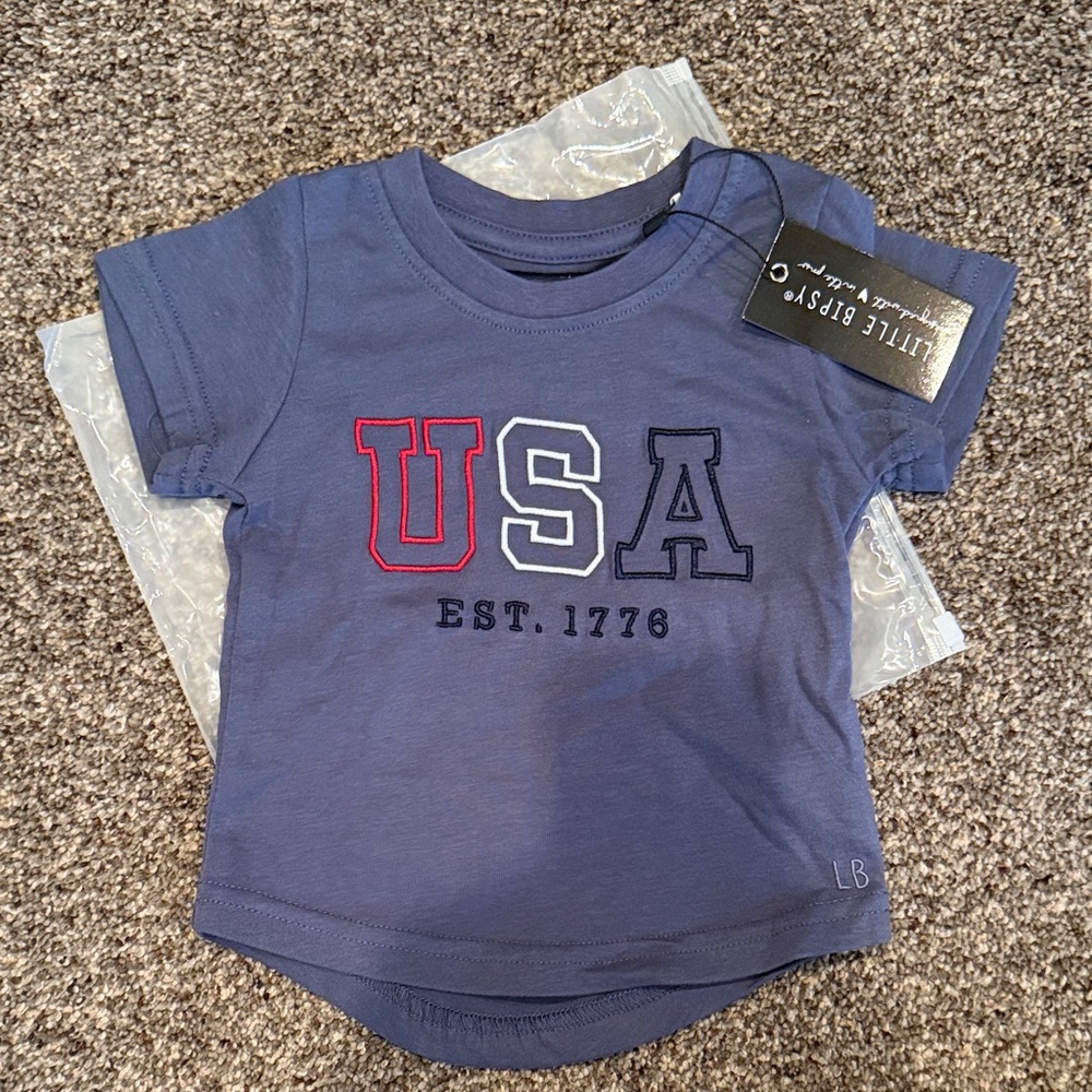 Little Bipsy Kids Navy USA Tee